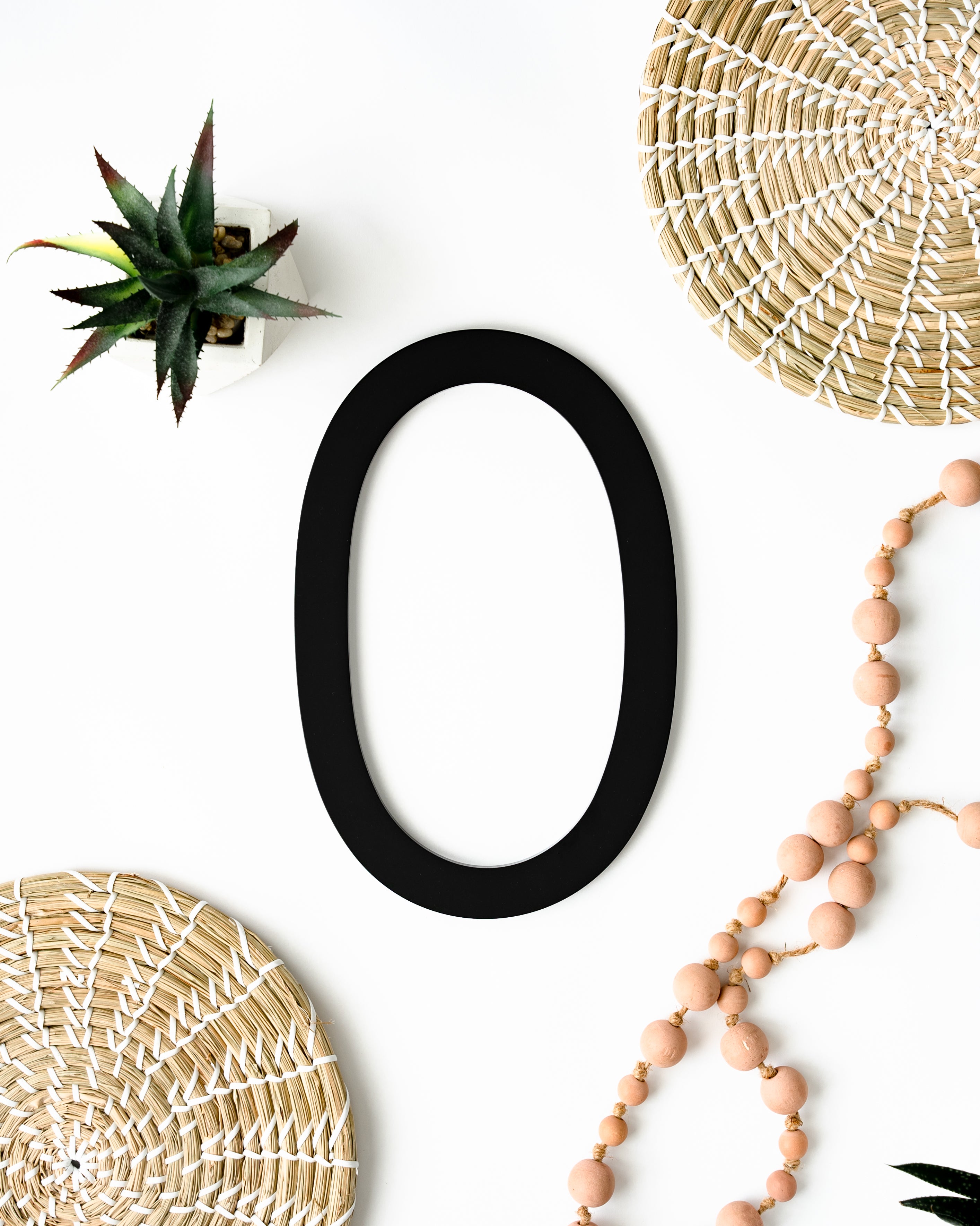 Modern Aluminum House Numbers #0