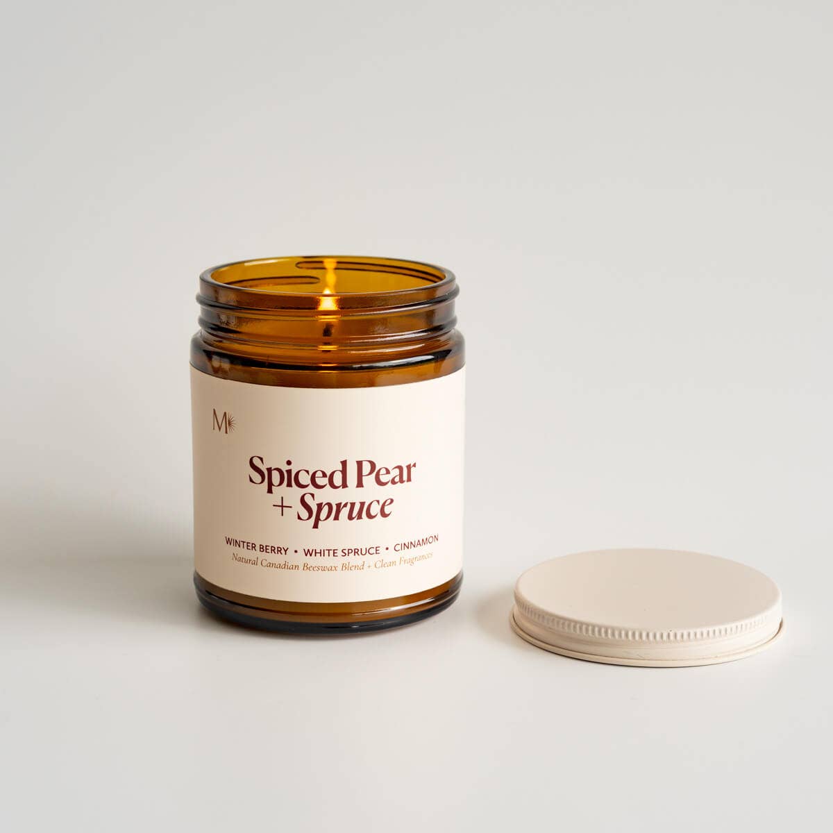 Spiced Pear + Spruce | Canadian Beeswax Candle