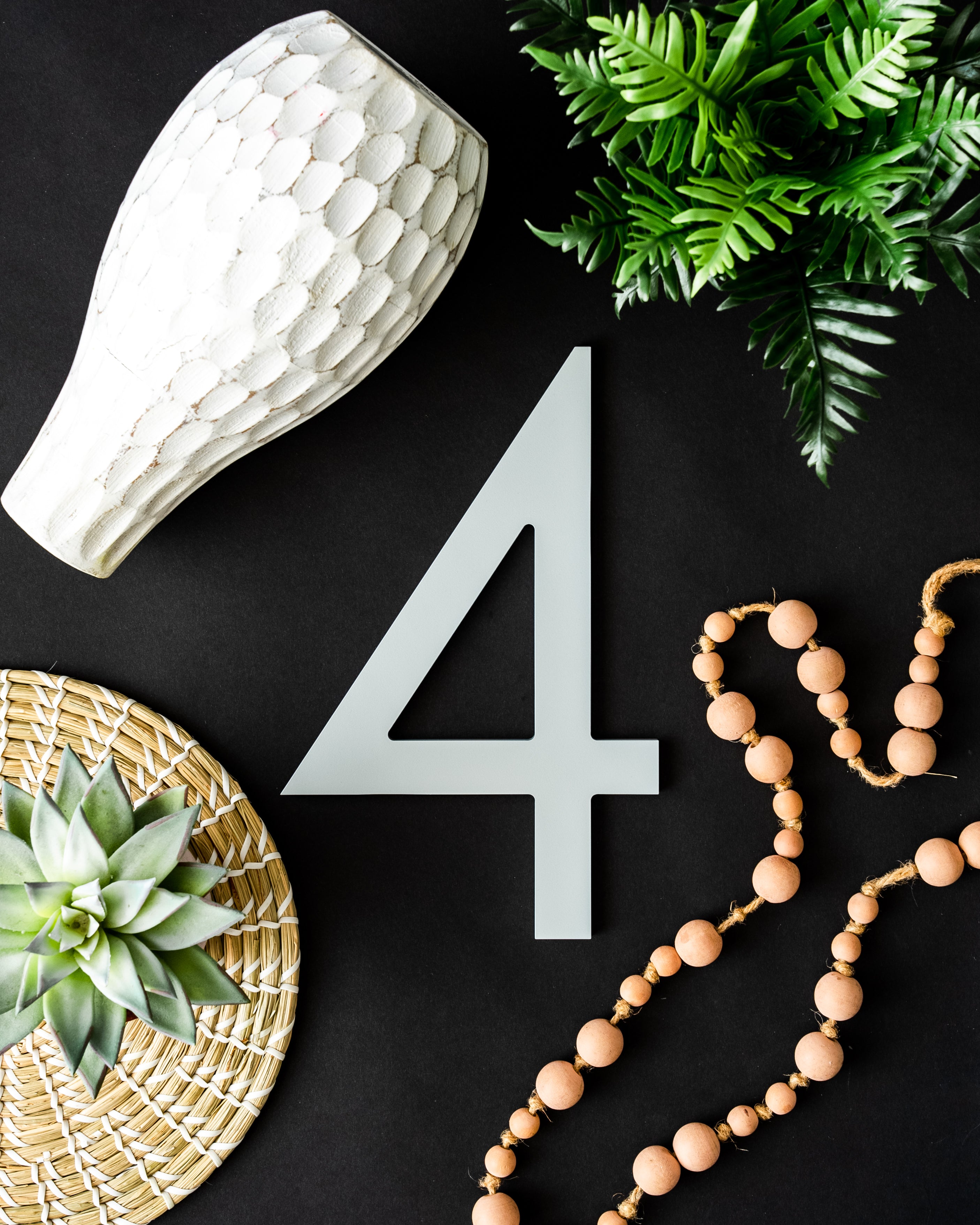 Modern Aluminum House Numbers #4