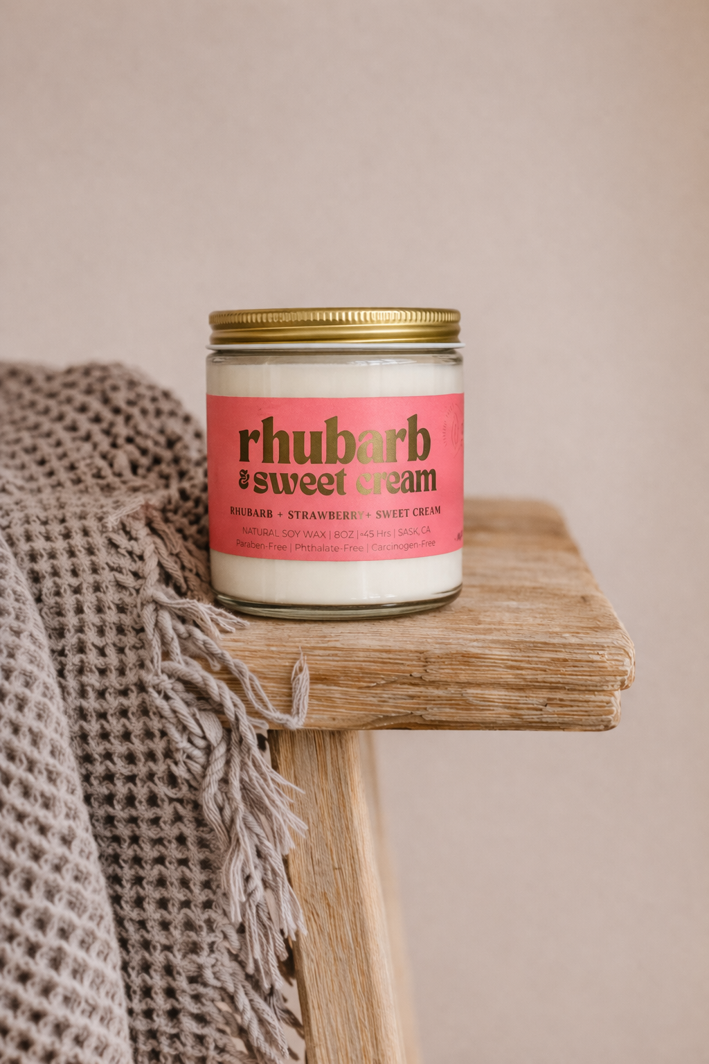 RHUBARB & SWEET CREAM | SUMMER CANDLE