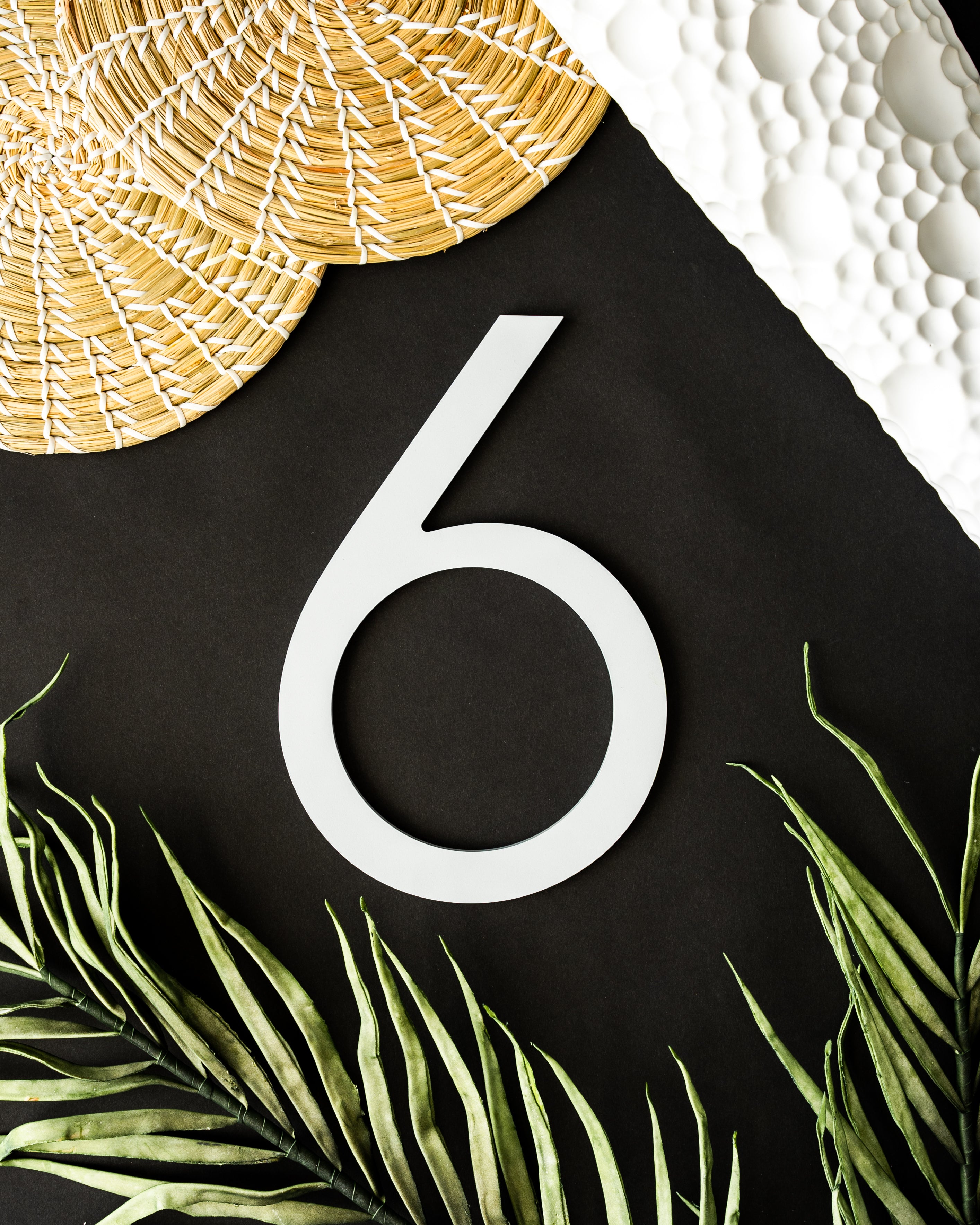 Modern Aluminum House Numbers #6
