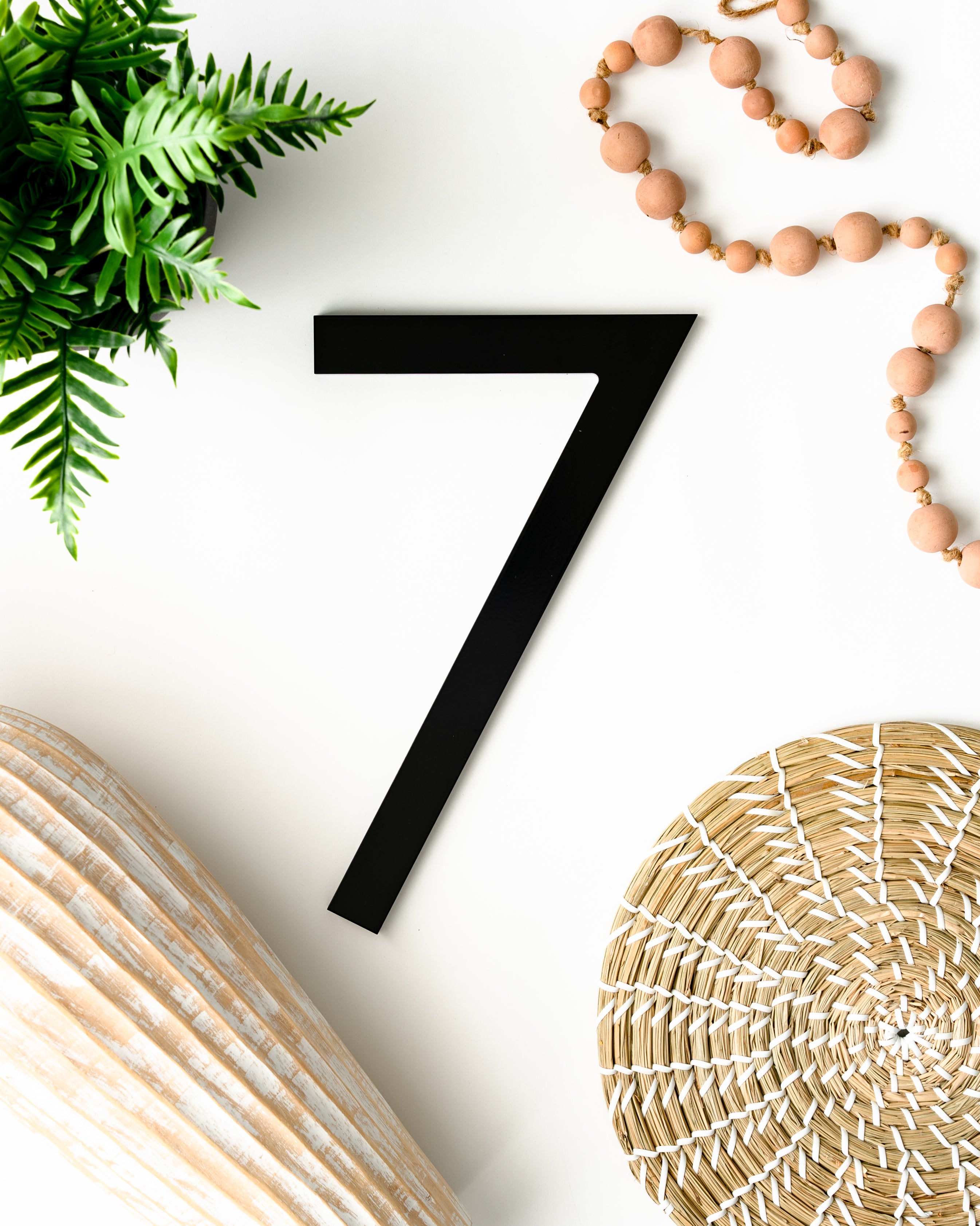 Modern Aluminum House Numbers #7