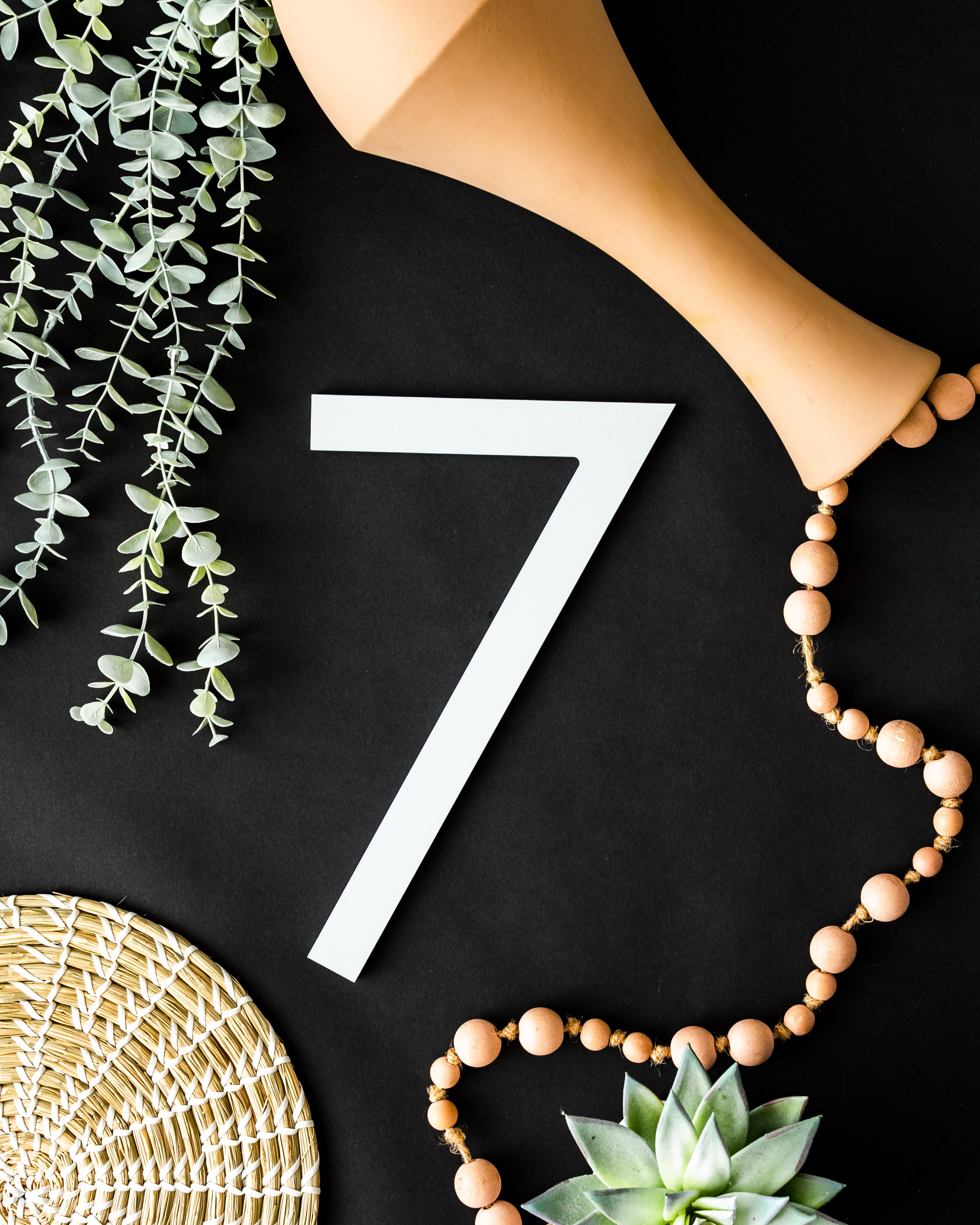 Modern Aluminum House Numbers #7