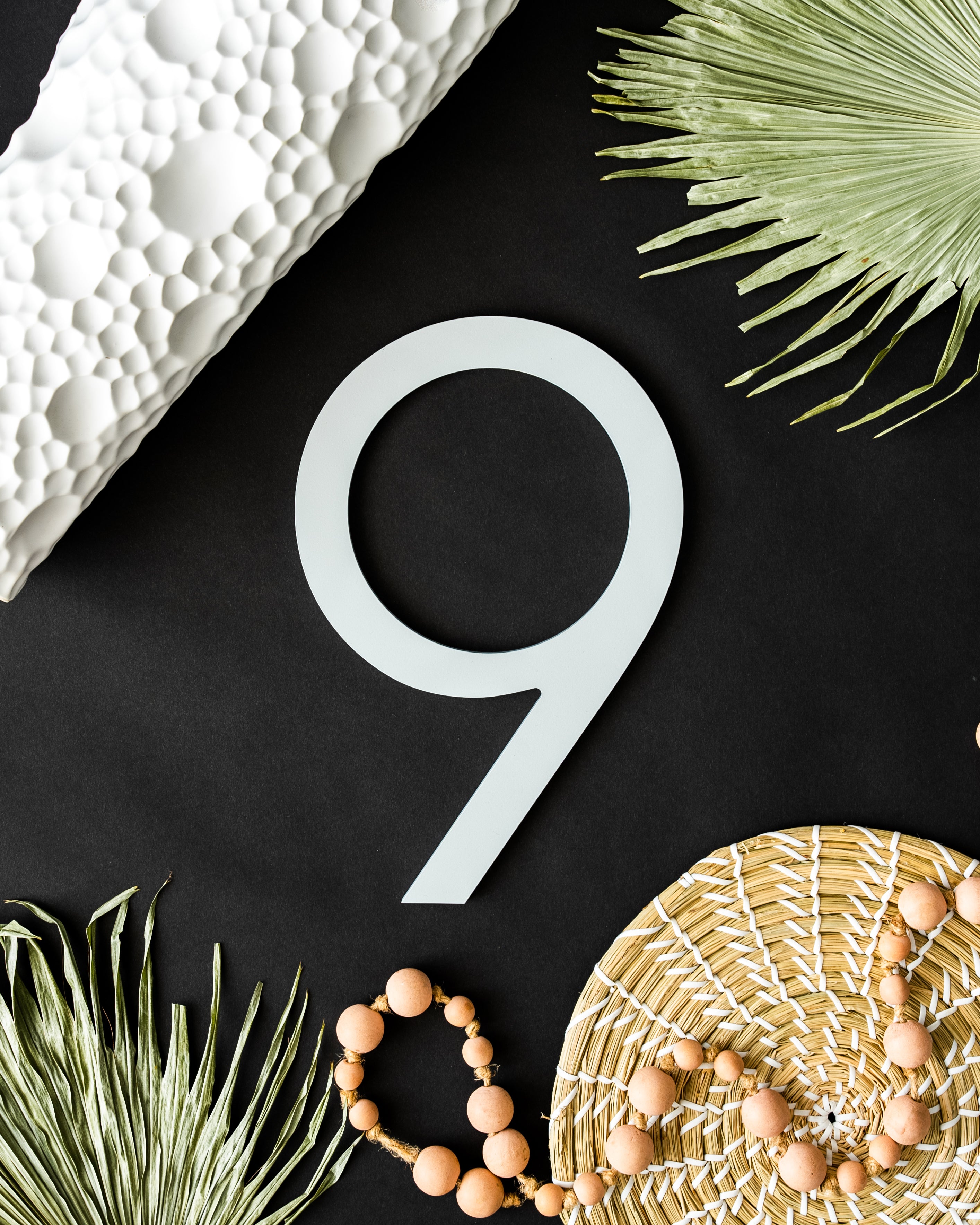 Modern Aluminum House Numbers #9