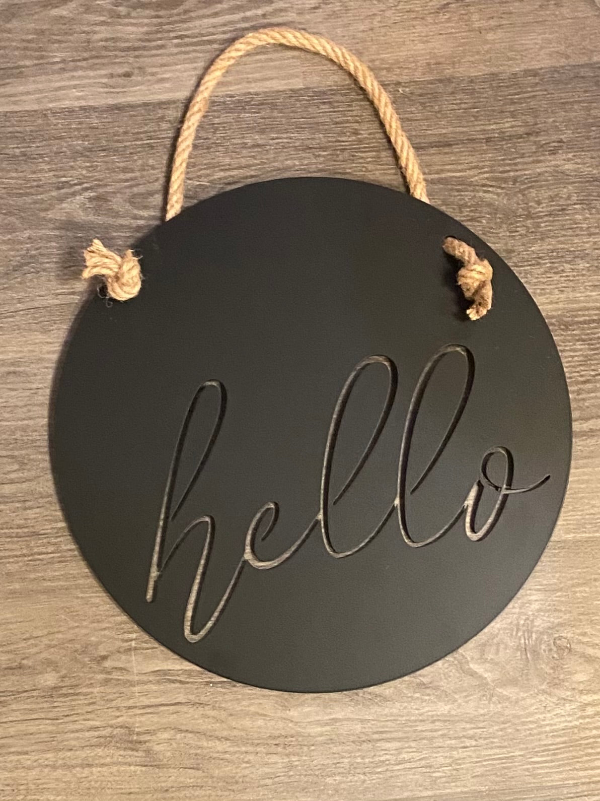 Hello Plaque - Black