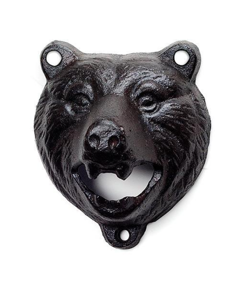 Growling Bear Wall Bottle Opener