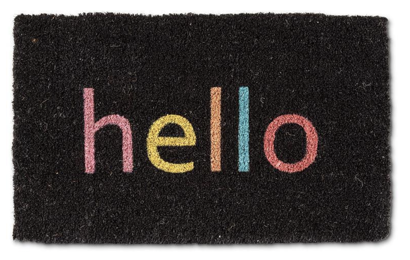 Rainbow Hello Doormat