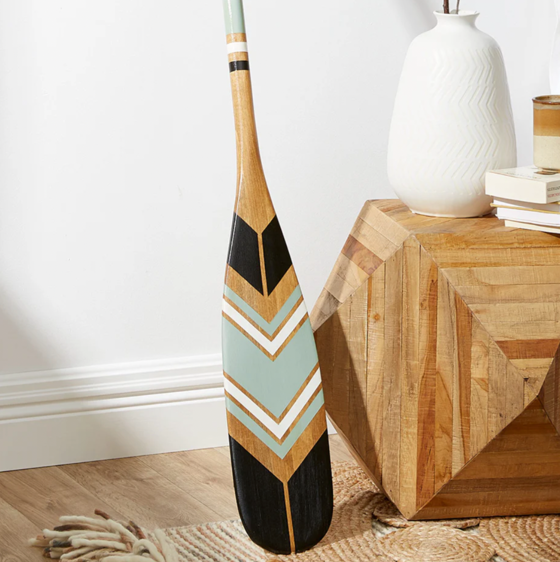 Hand Painted Artisan Paddle - 56" The Polar