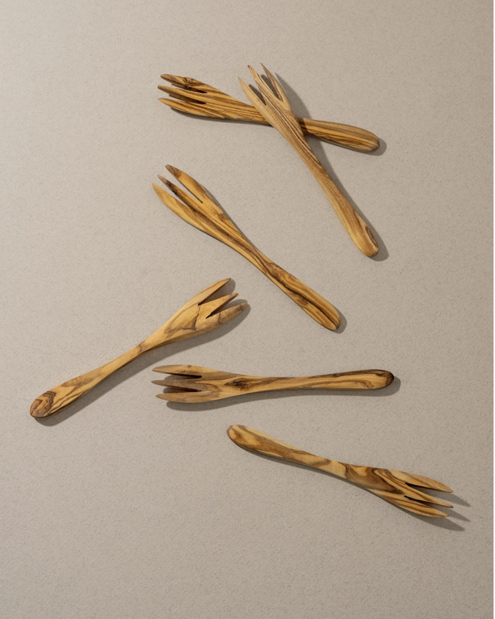 Natural Olive Wood Tapas Fork | 5"