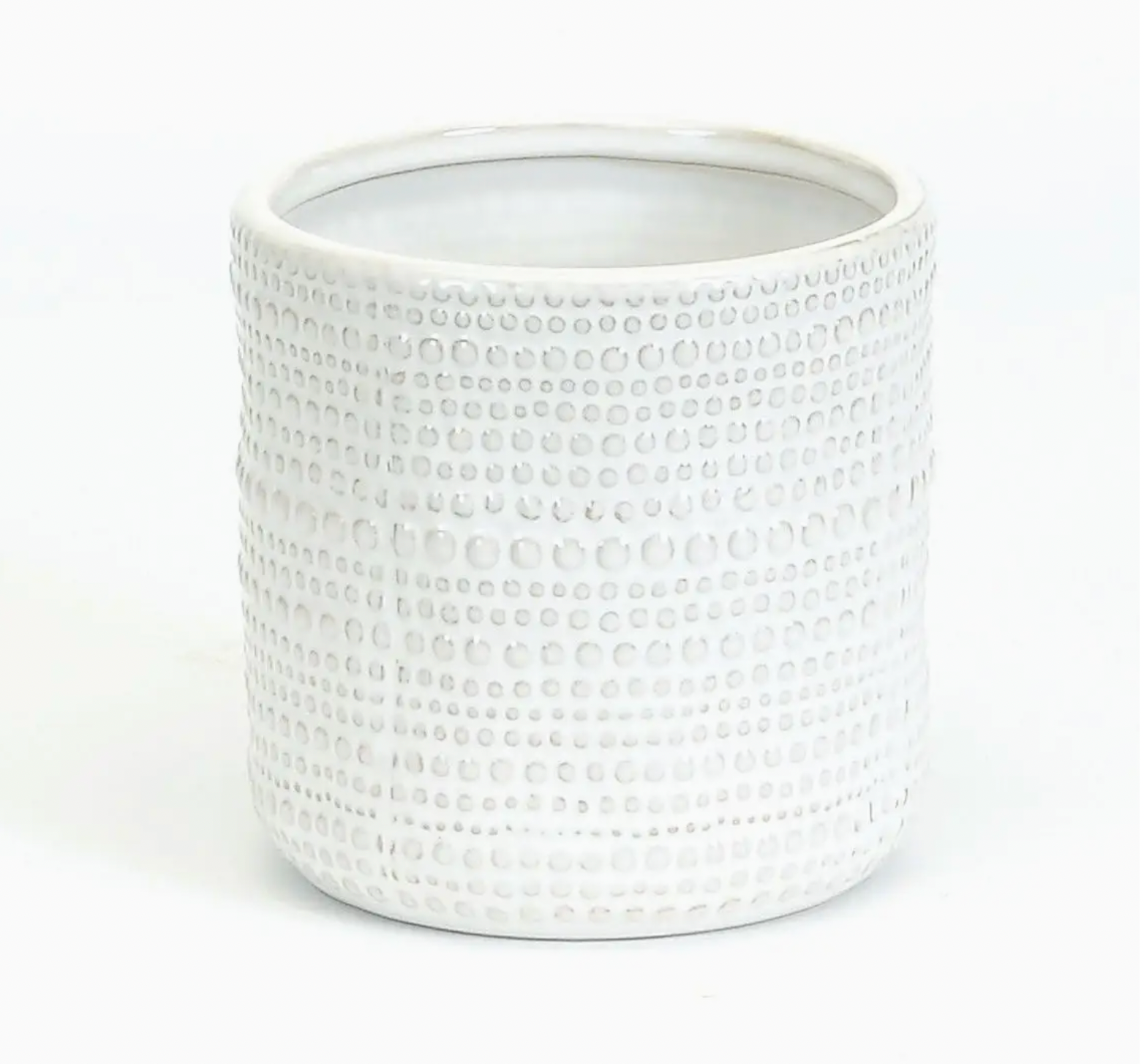 Medium Textured White Pot