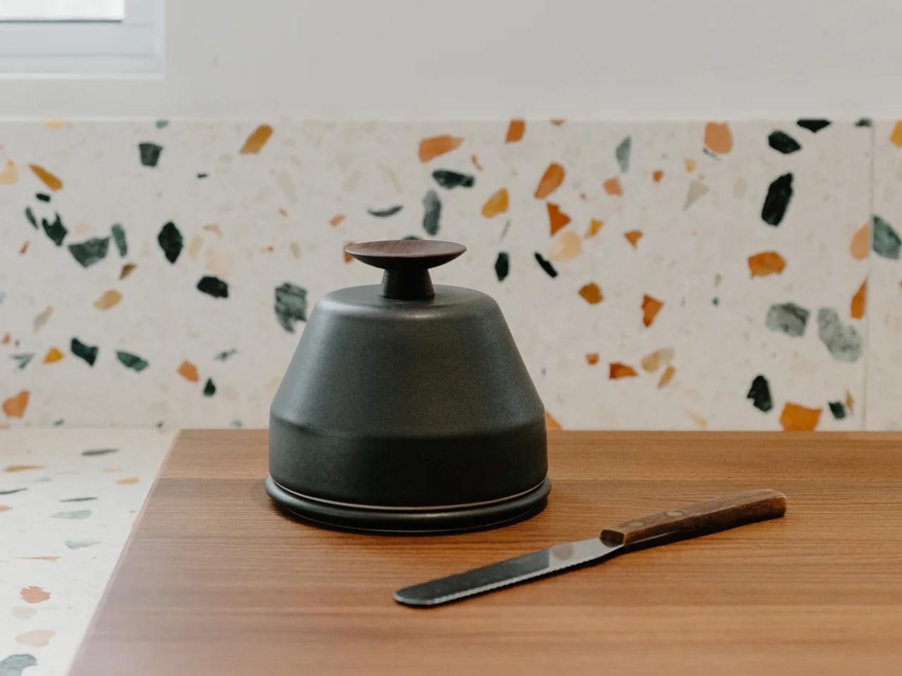 Butter Dish + Wood Knob