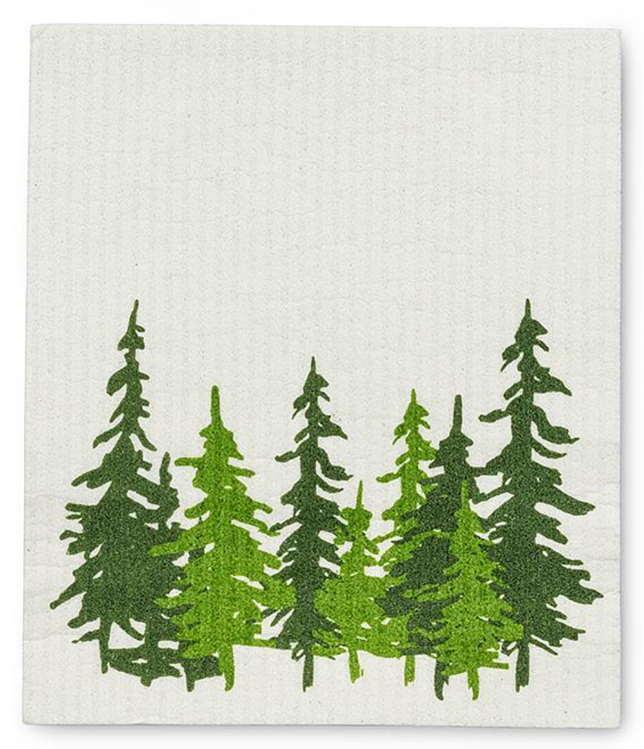 Evergreen Forest Dish Cloths.Set of 2