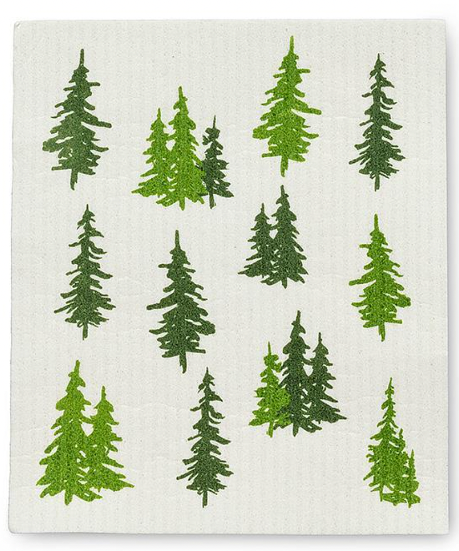 Evergreen Forest Dish Cloths.Set of 2