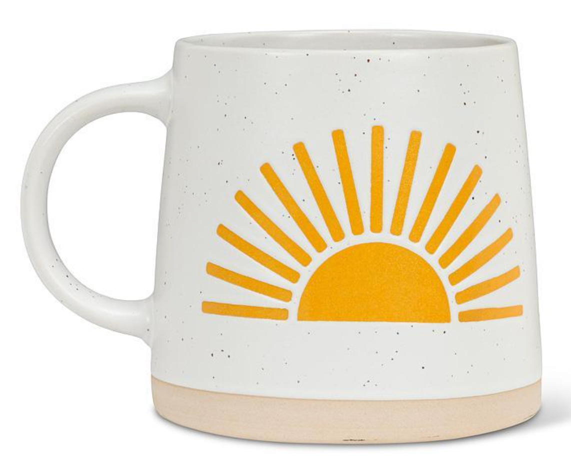 Wide Base Mug with Sun