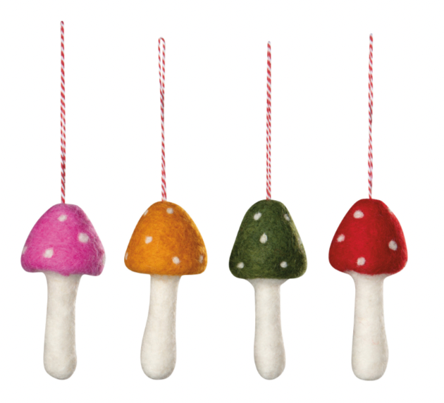 Toadstool Felt Christmas Tree Ornament