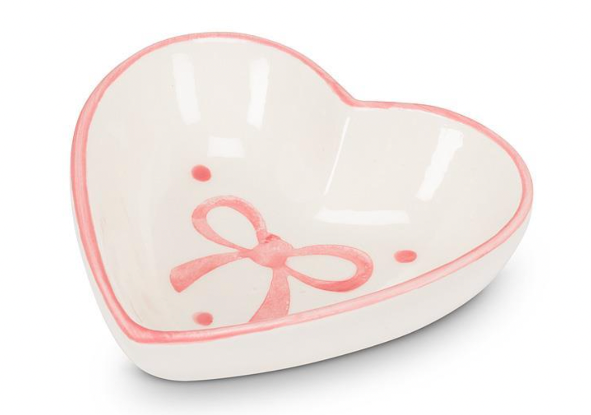 Small Heart Dish with Bows
