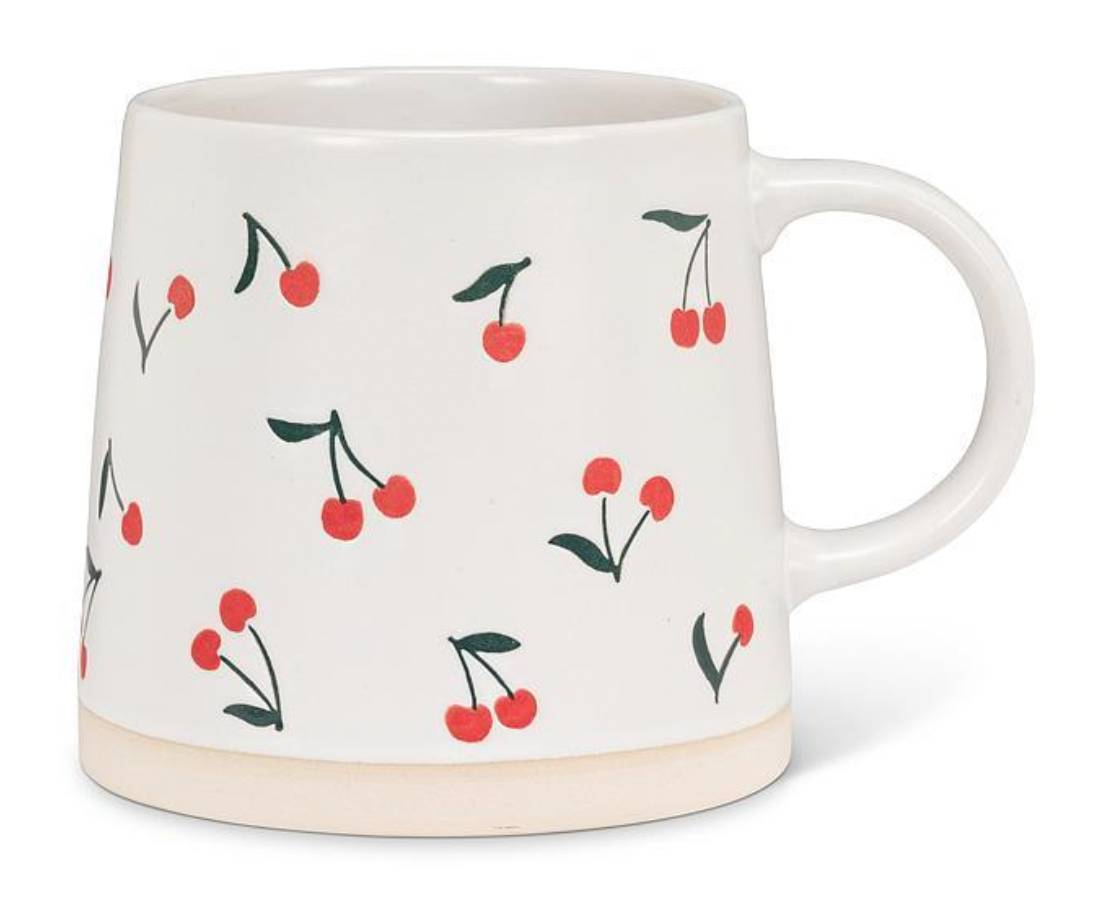 Wide Base Mug w/Cherries
