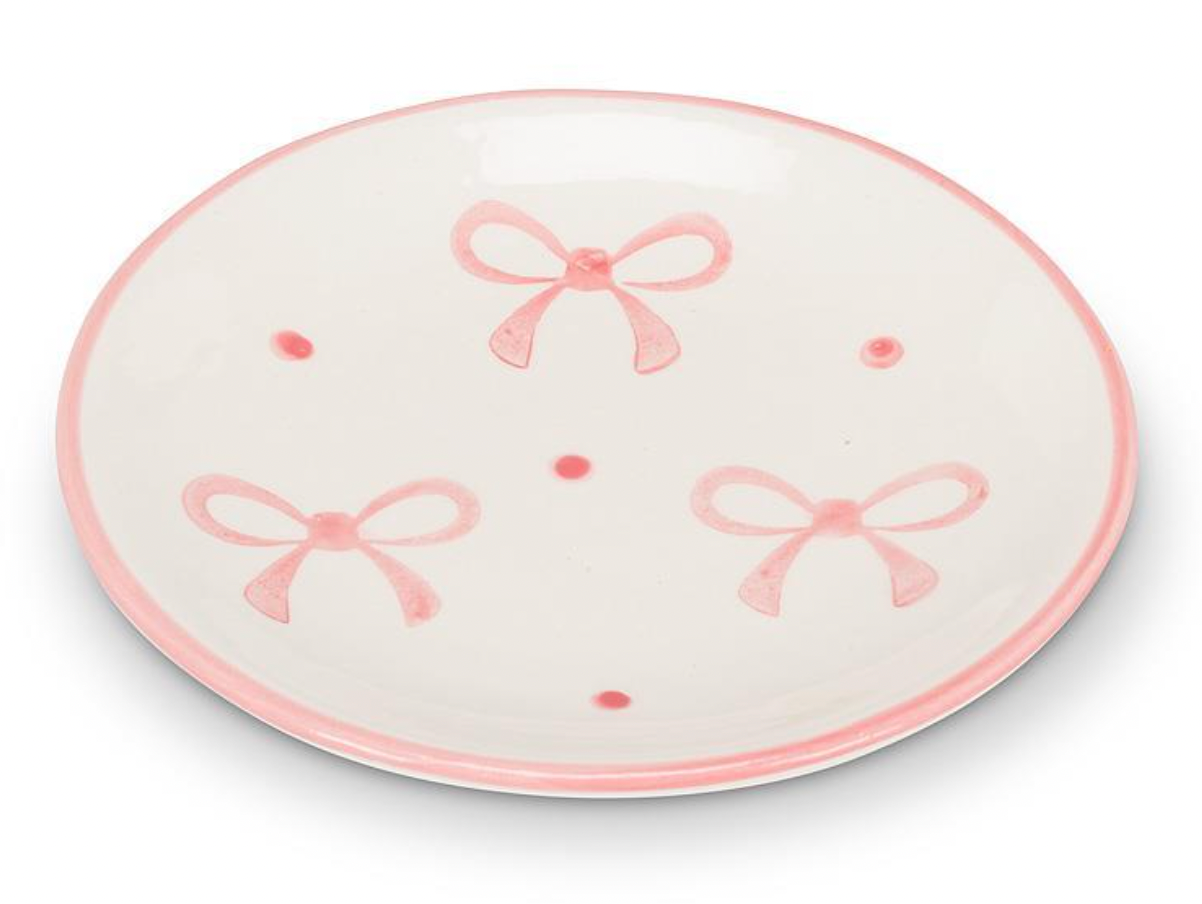 Sm Heart Plate w/Bows