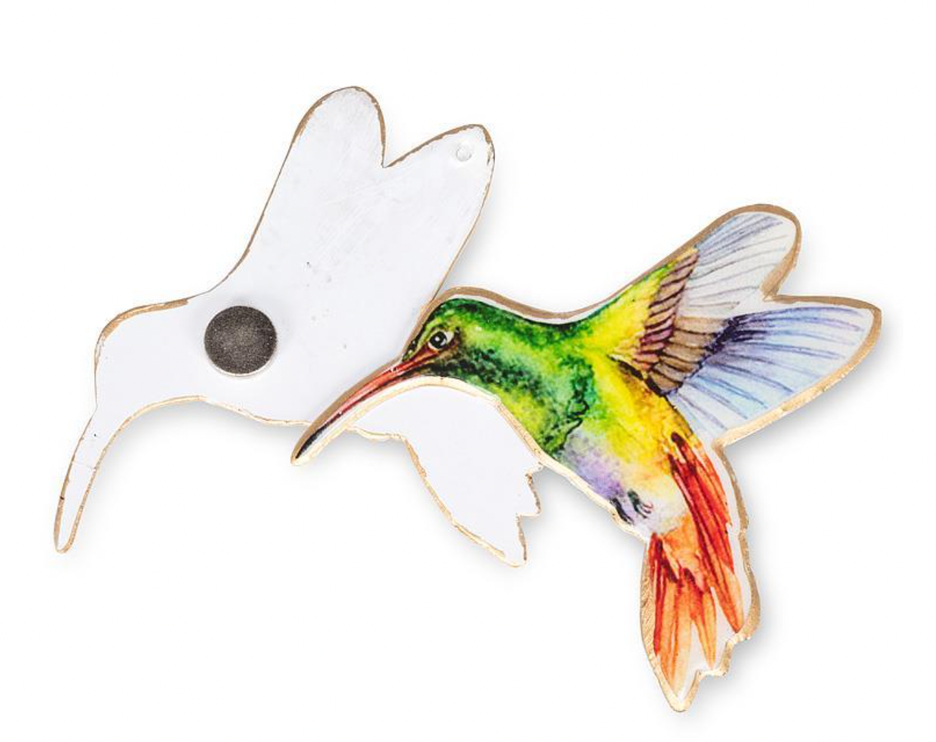 Hummingbird Two-Sided Magnet Decor