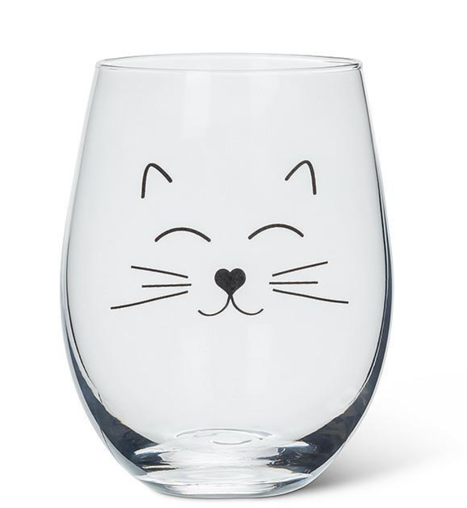 Cat Face Stemless Goblet