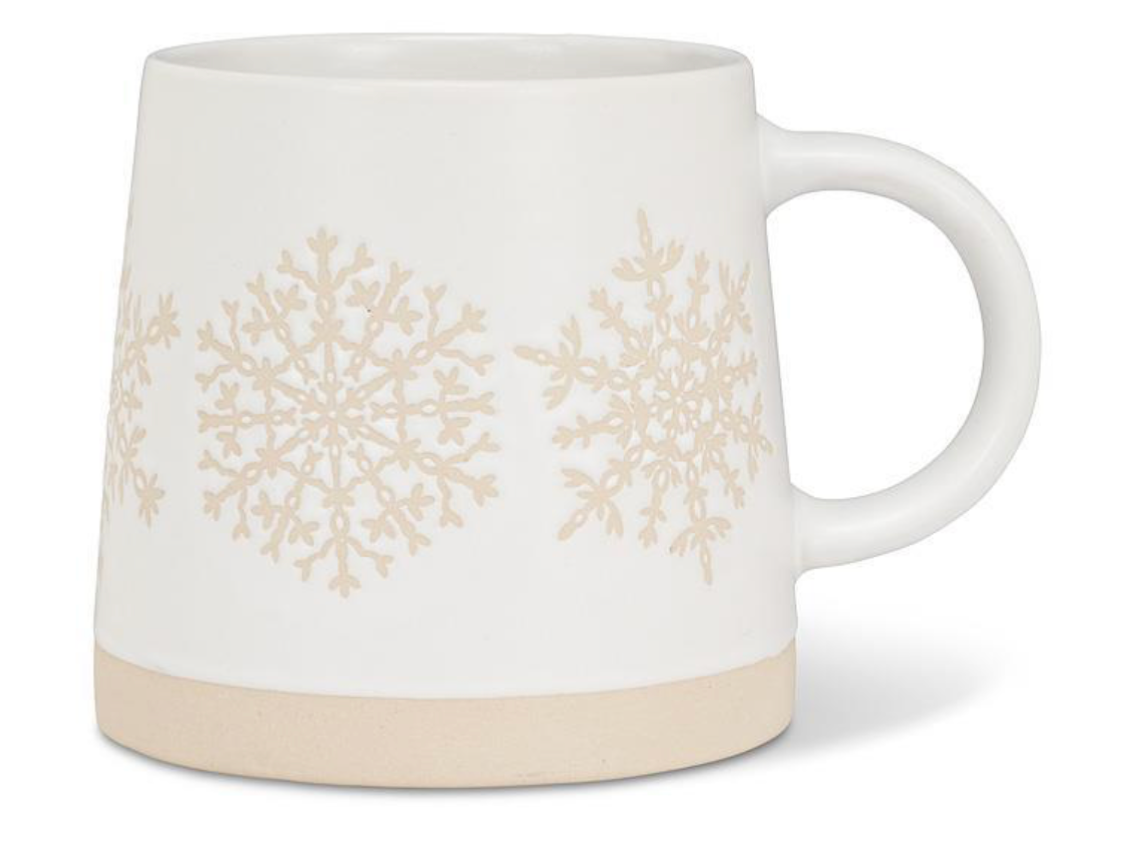 Wide Base Mug with Snowflake Row