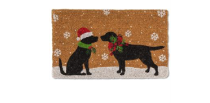 Christmas Dog Welcome Mat