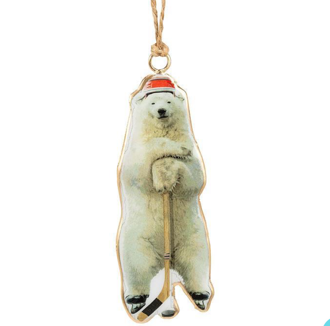 Skating Polar Bear Ornament