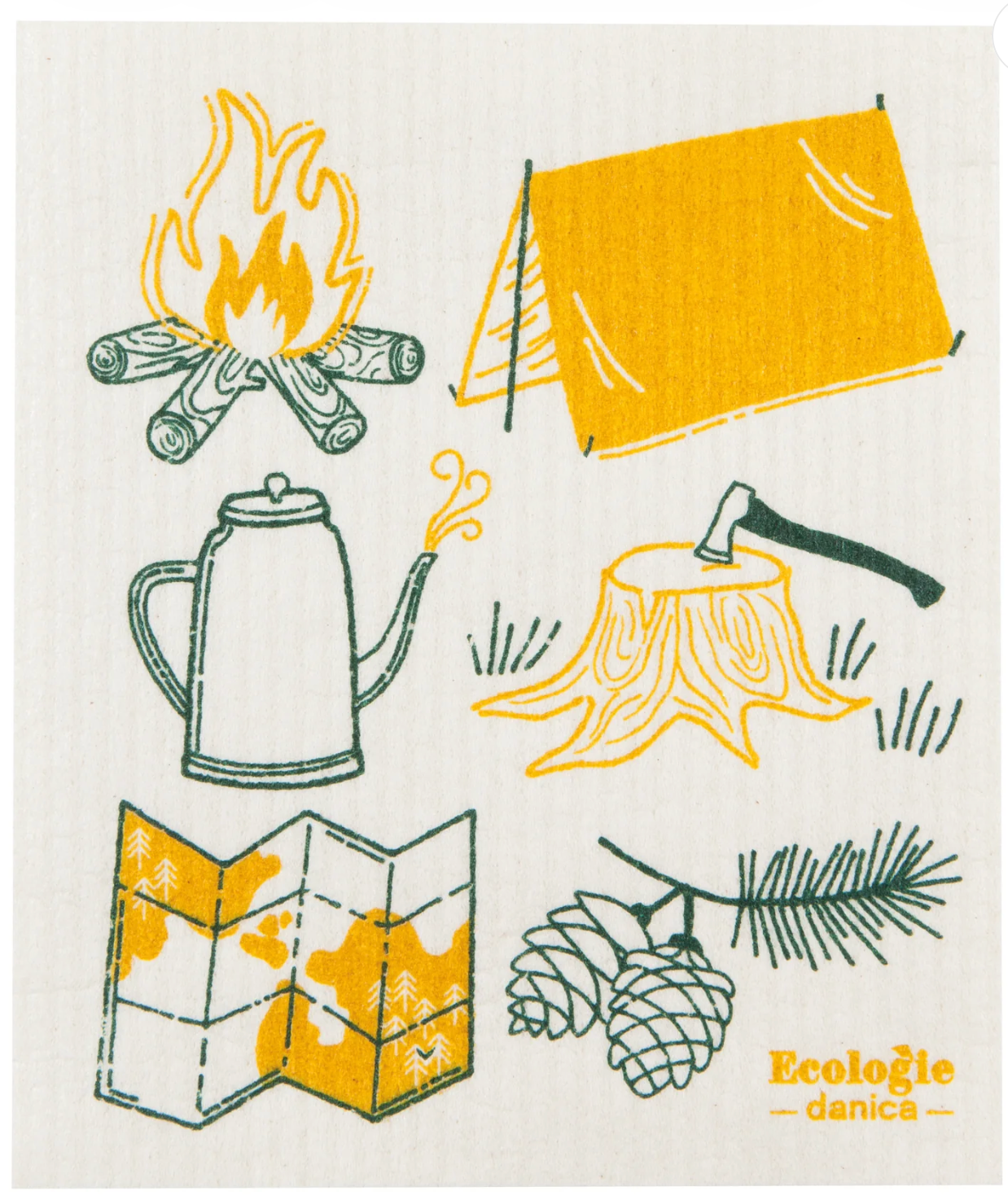 Camp Out Swedish Dishcloth