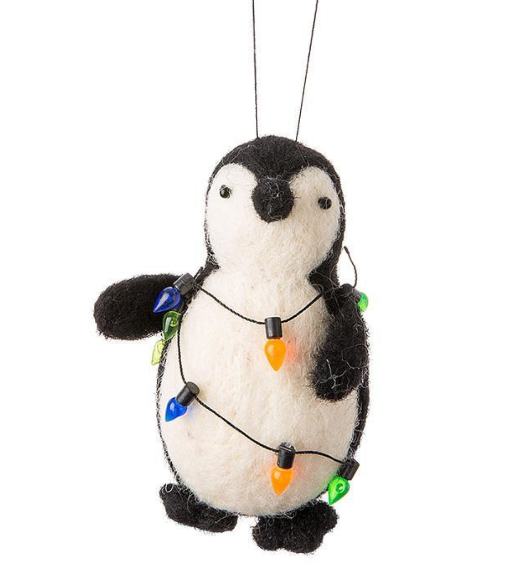 Penguin w/ lights ornament