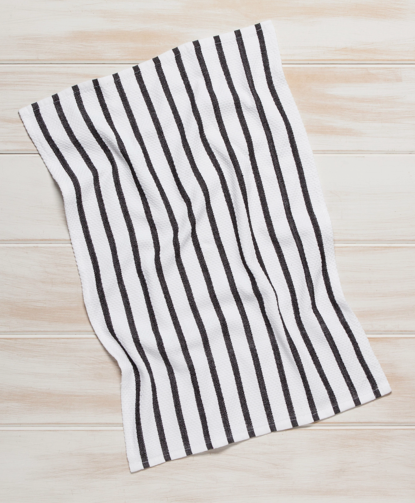 Basketweave Black Dishtowel