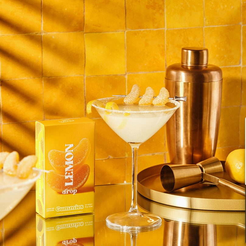 Lemon Drop Gummies, Chewy Candies, Alcohol-Free