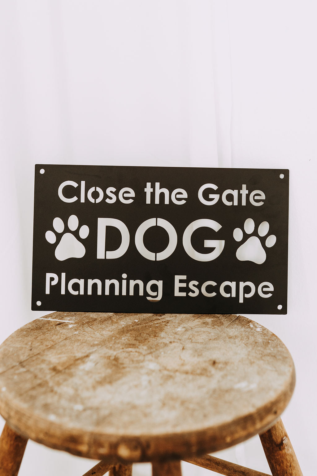 Dog Gate Escape Plaque - IRONIK Original
