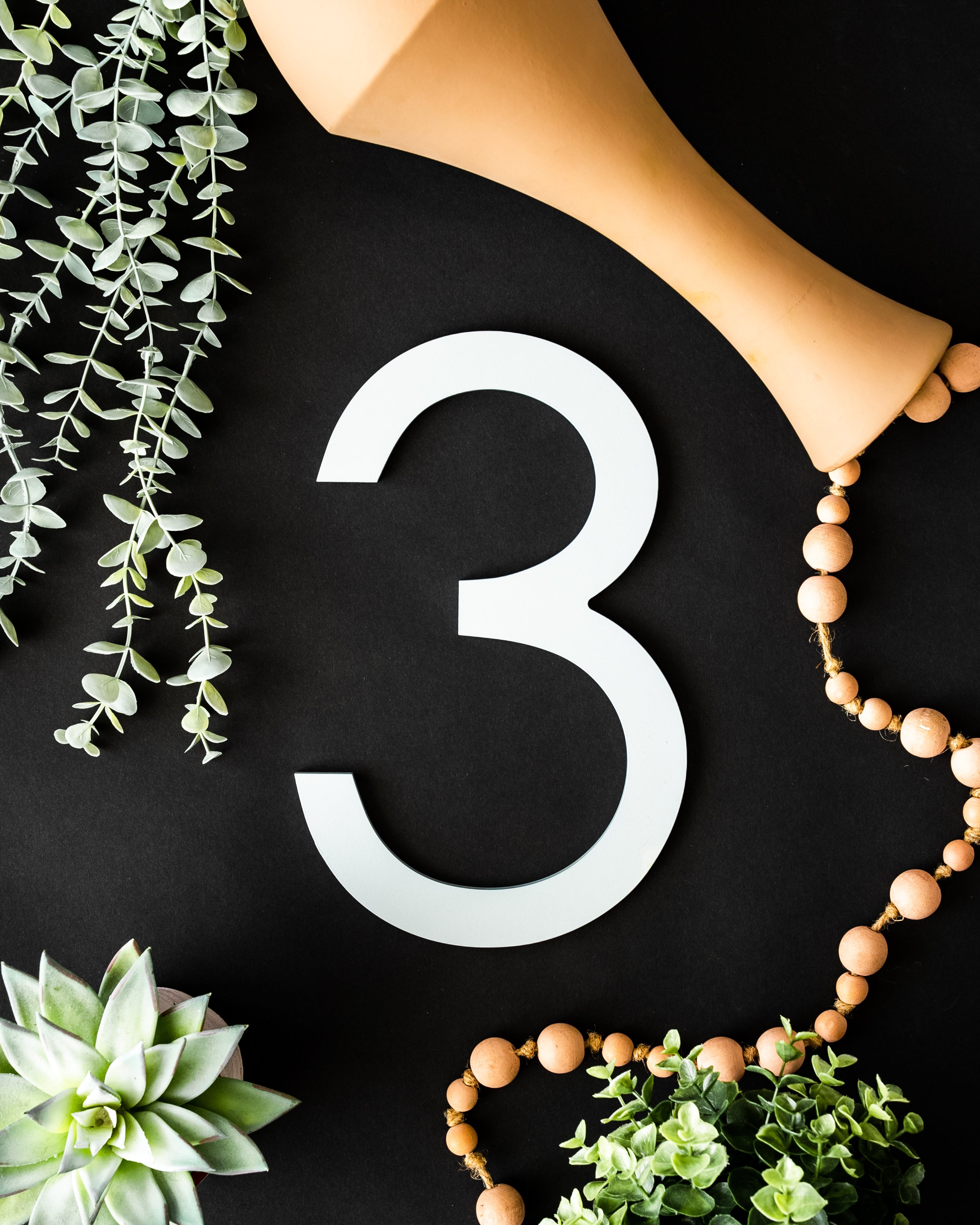 Modern Aluminum House Numbers #3