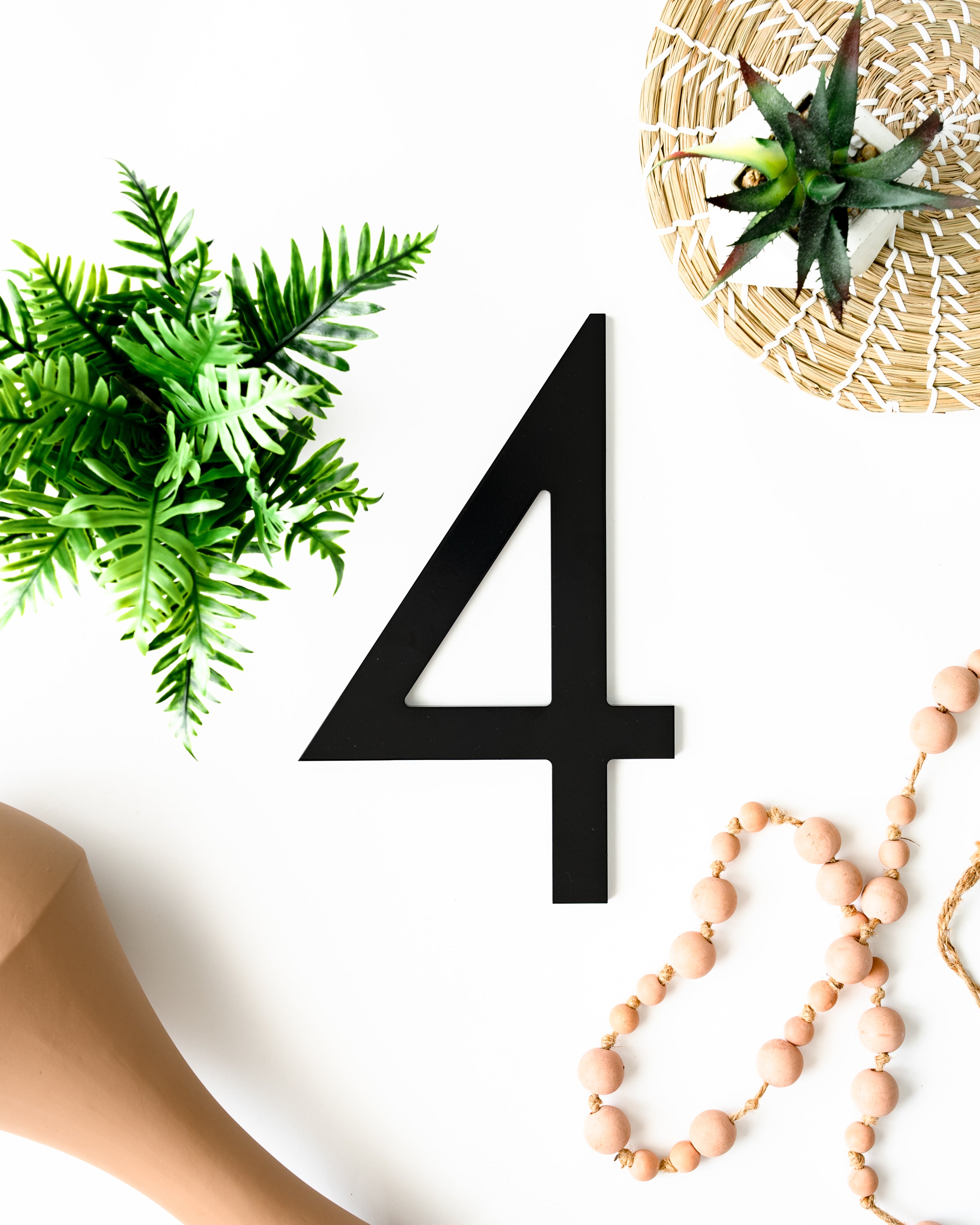 Modern Aluminum House Numbers #4