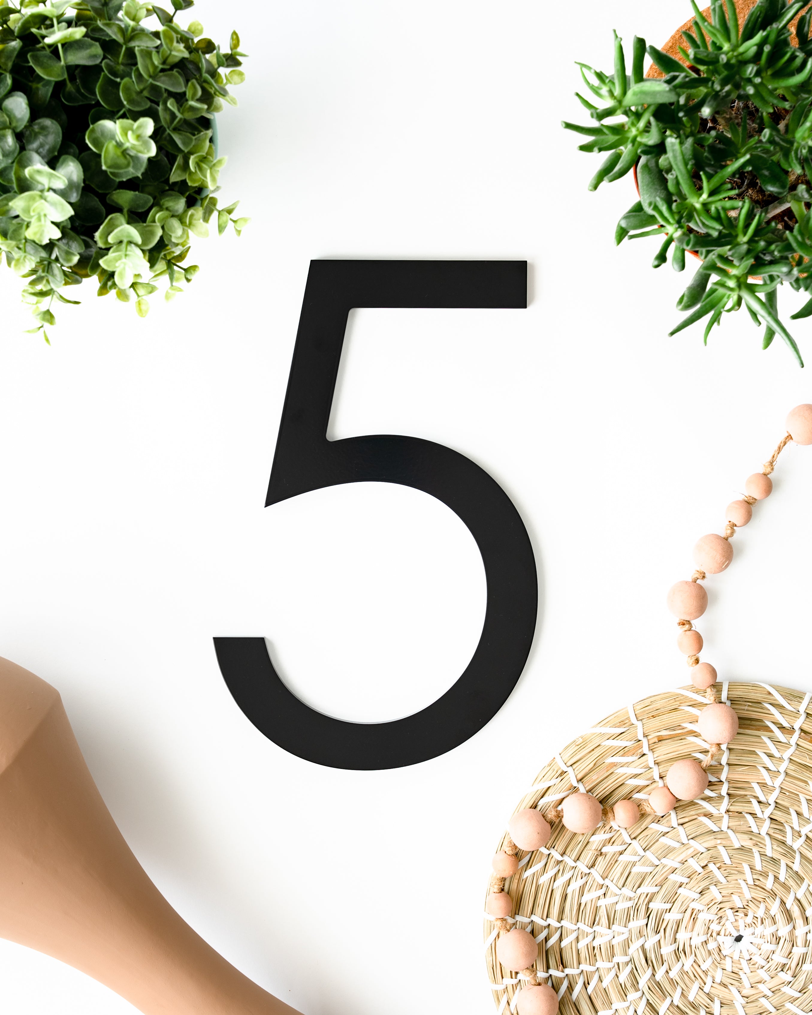 Modern Aluminum House Numbers #5