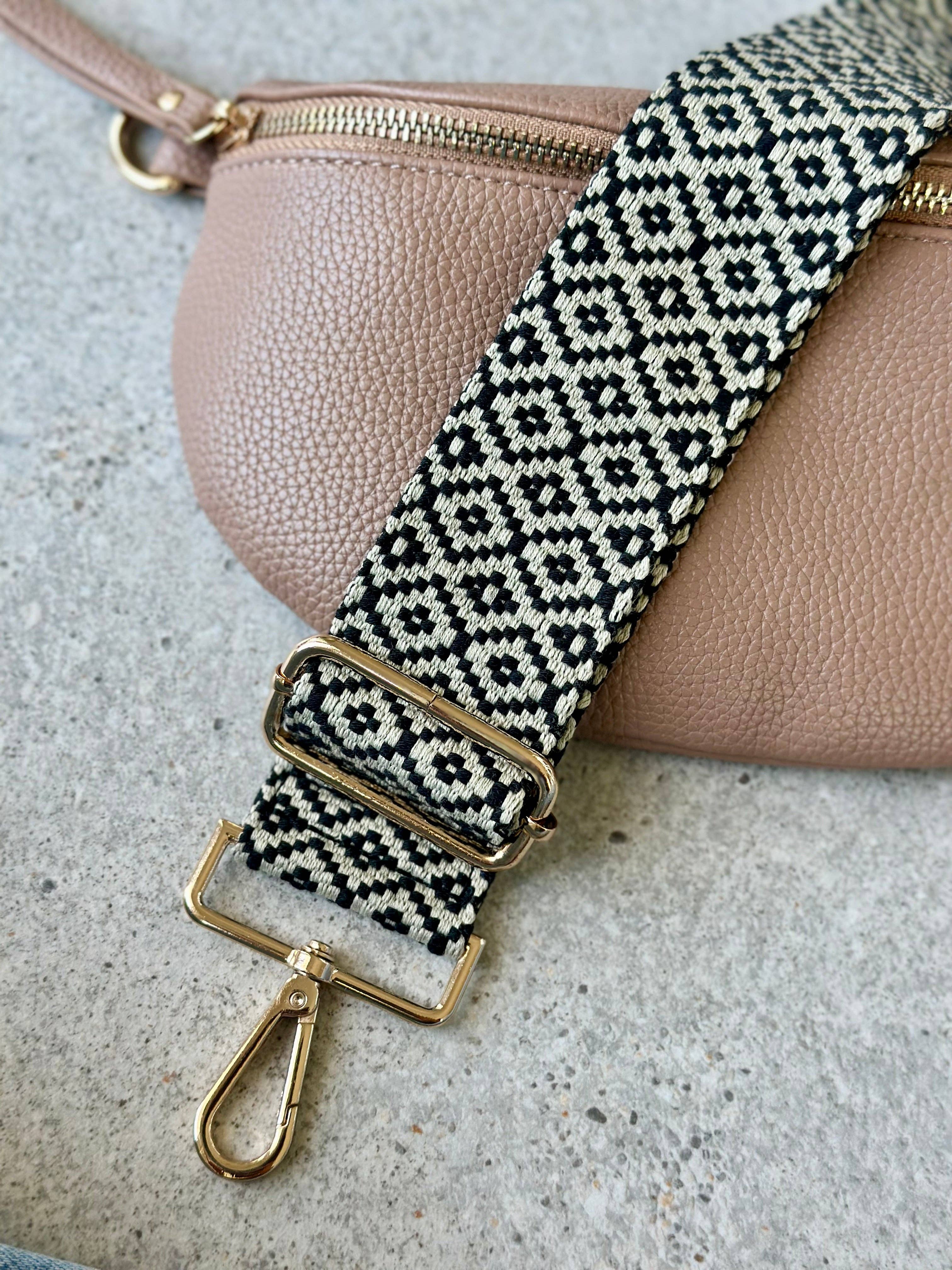 Black & Cream hand bag Bag Strap