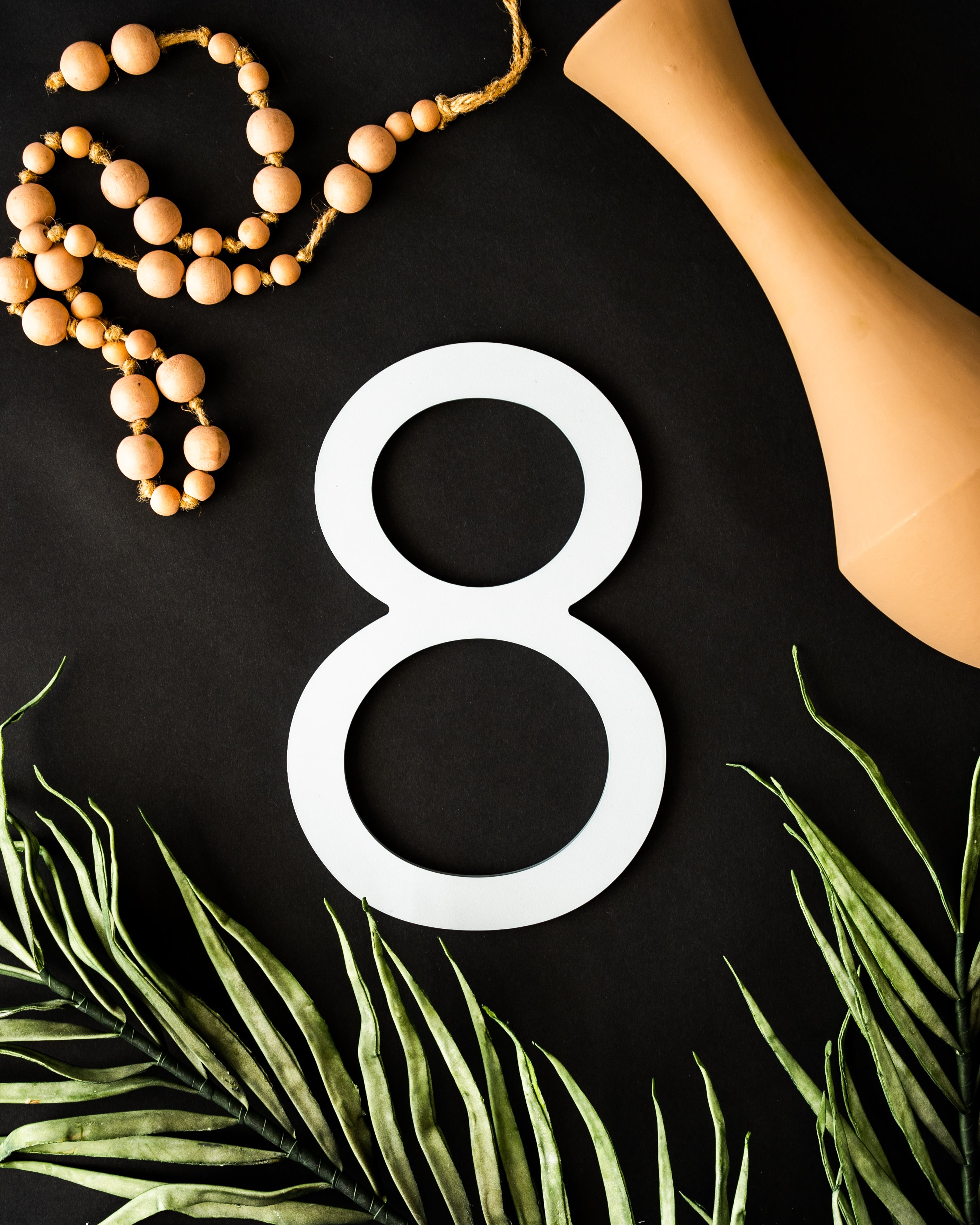 Modern Aluminum House Numbers #8