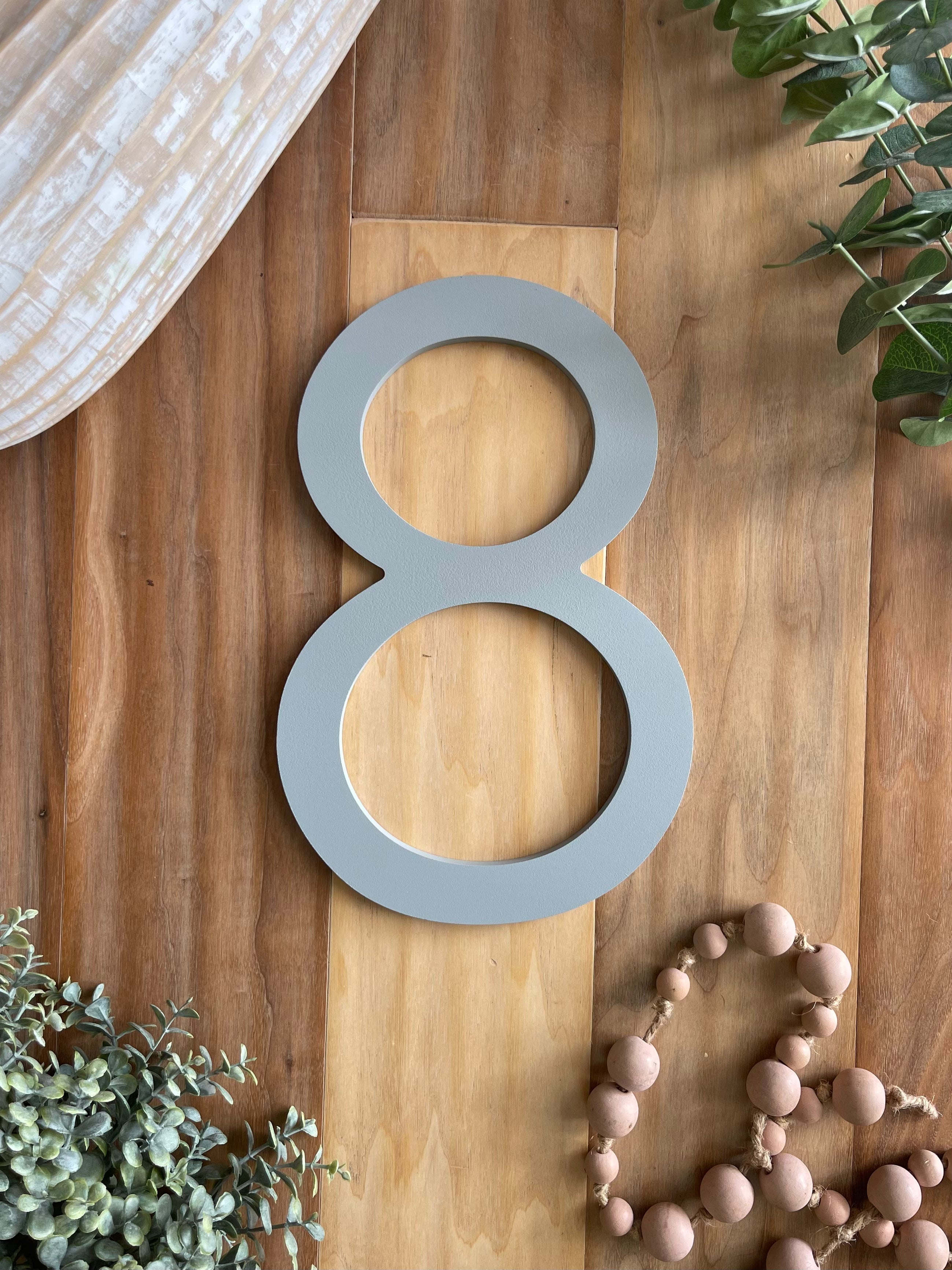 Modern Aluminum House Numbers #8
