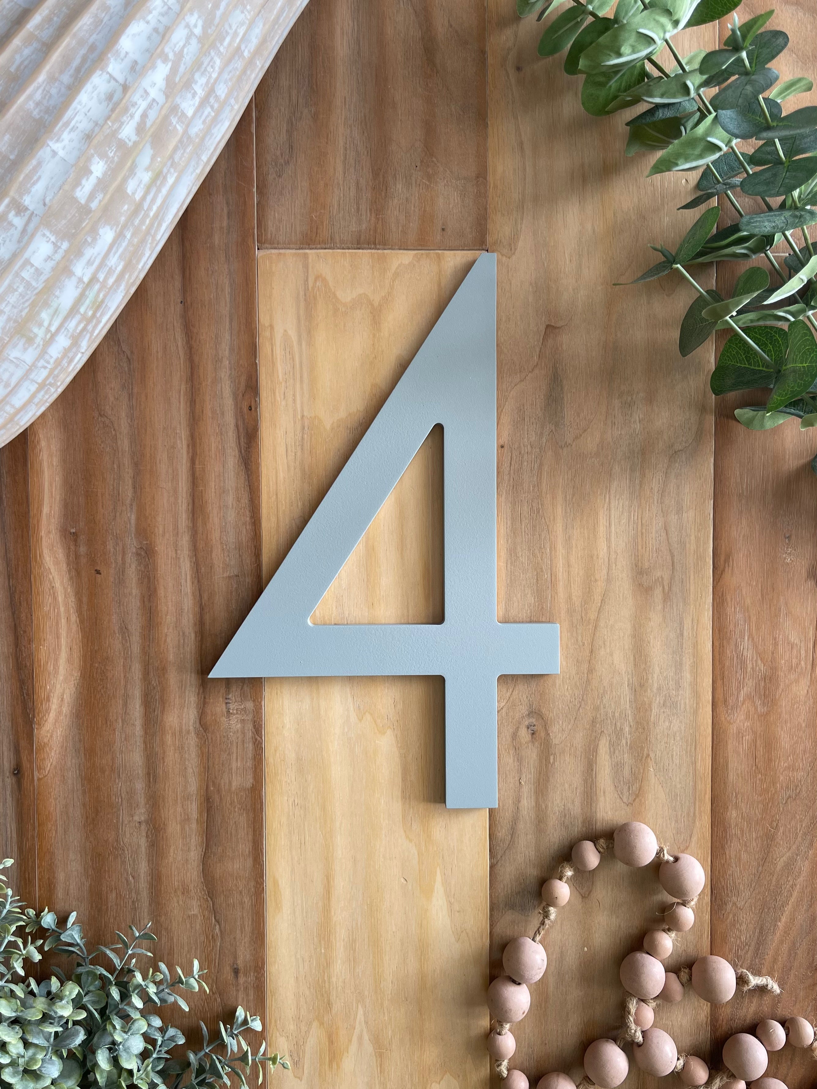 Modern Aluminum House Numbers #4
