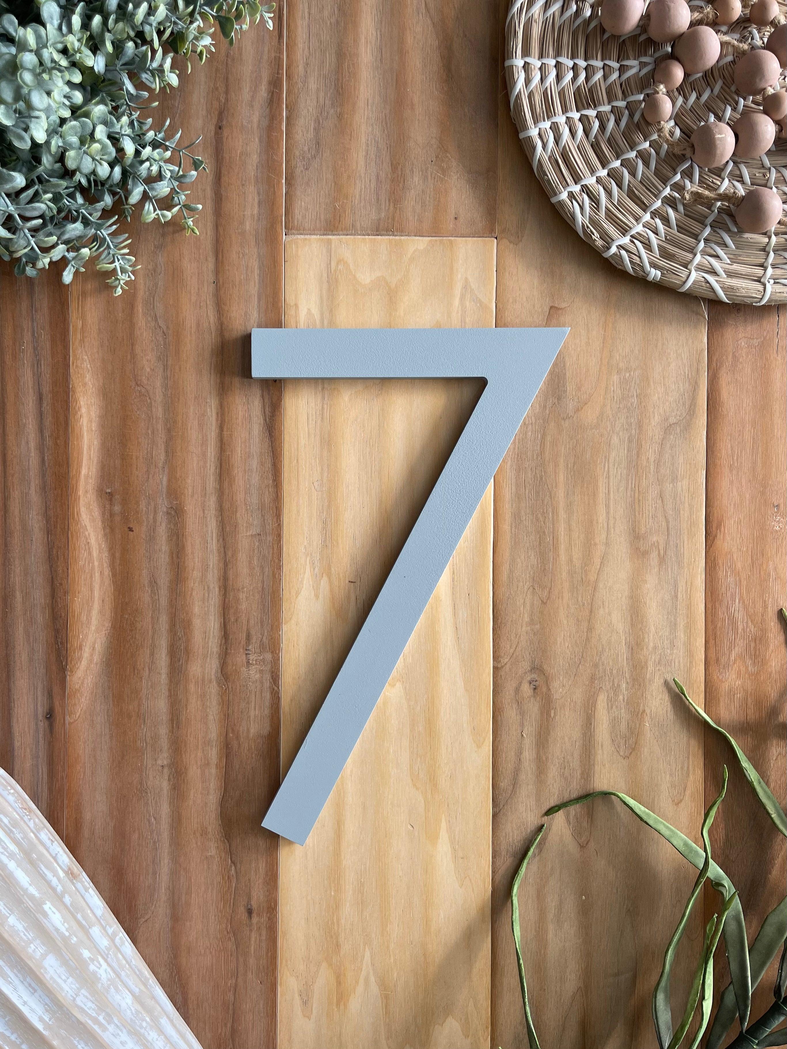 Modern Aluminum House Numbers #7