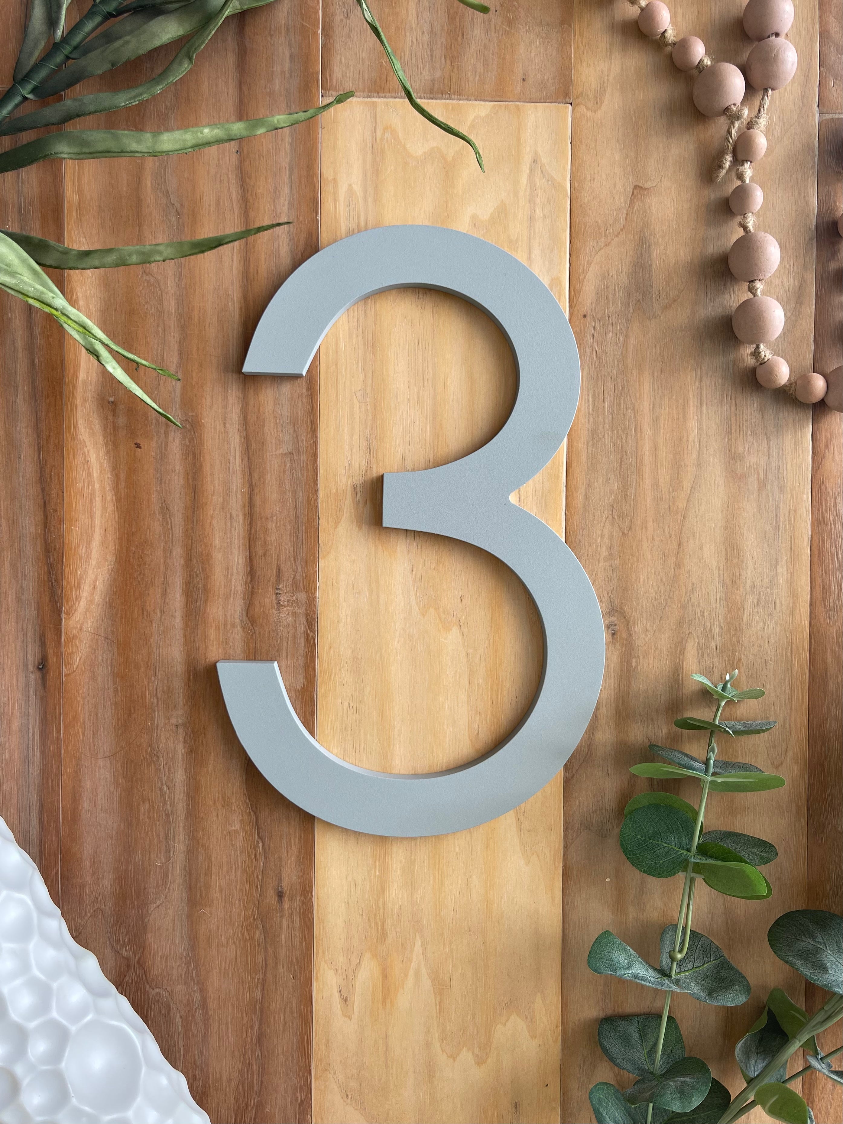 Modern Aluminum House Numbers #3