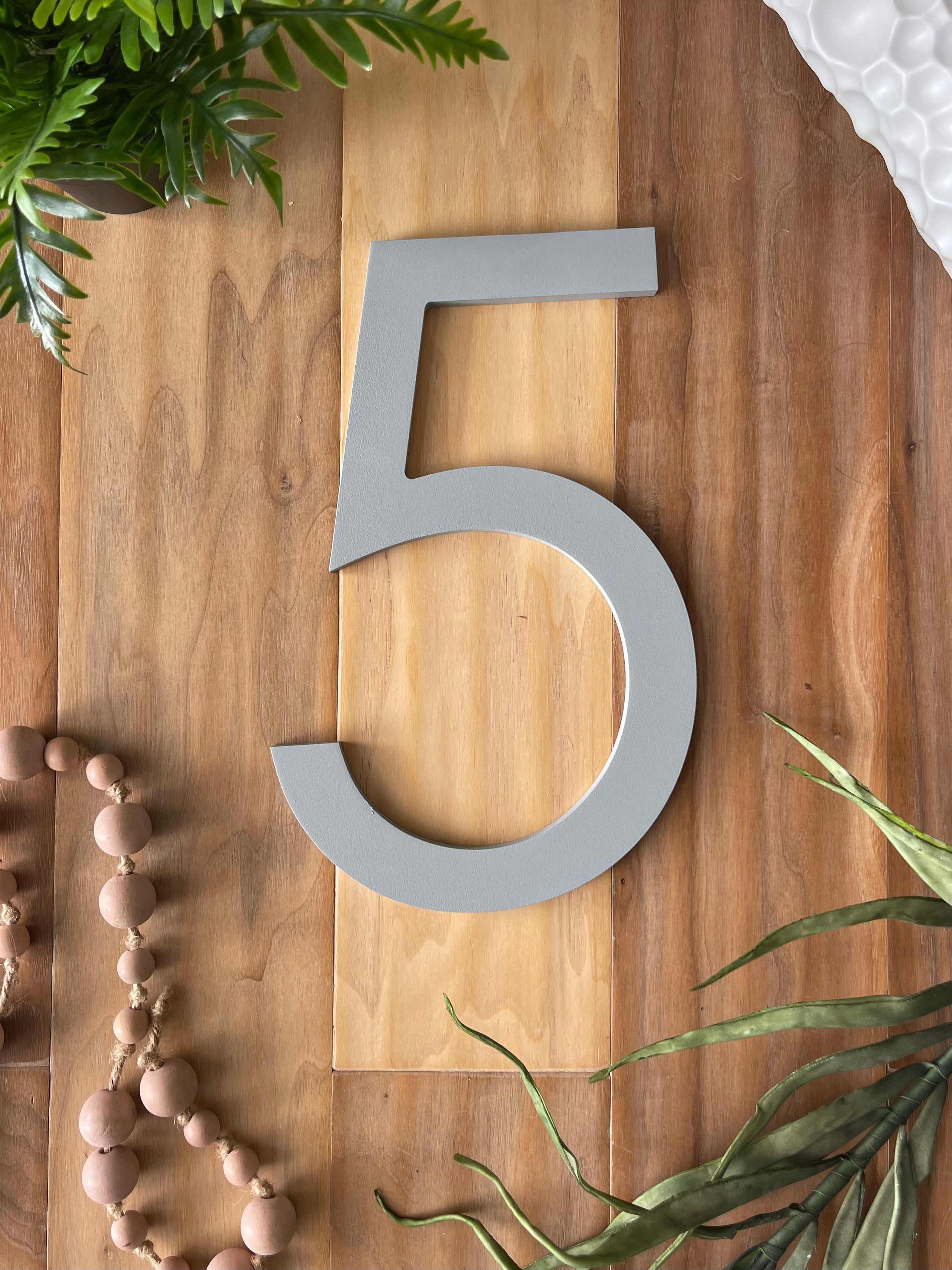 Modern Aluminum House Numbers #5