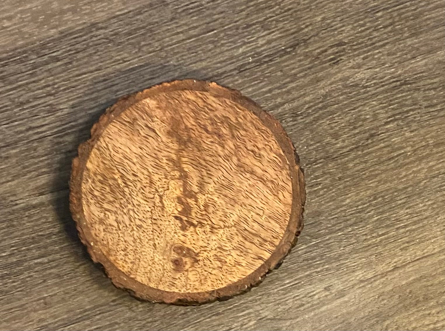 Finished Bark Edged Coasters