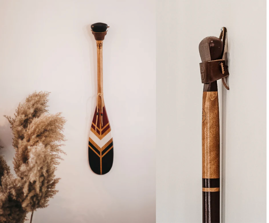 Oiled cowhide paddle attachments