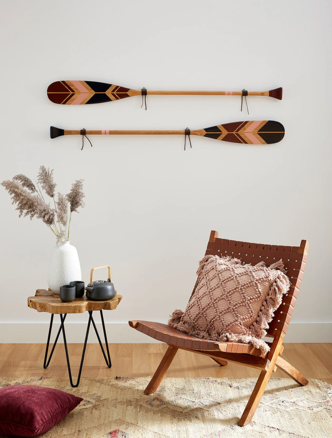 Oiled cowhide paddle attachments
