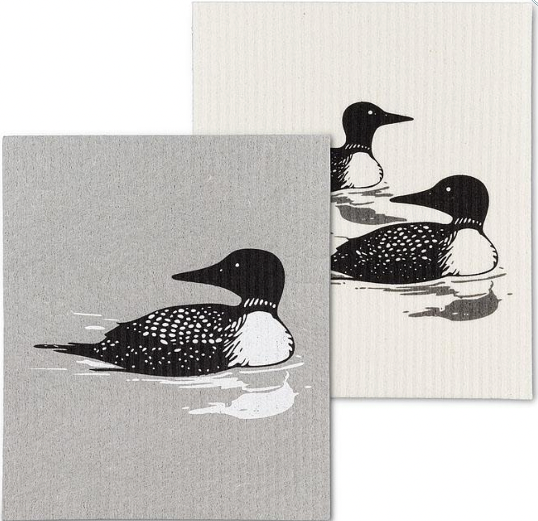 Loons Dishcloths. Set of 2