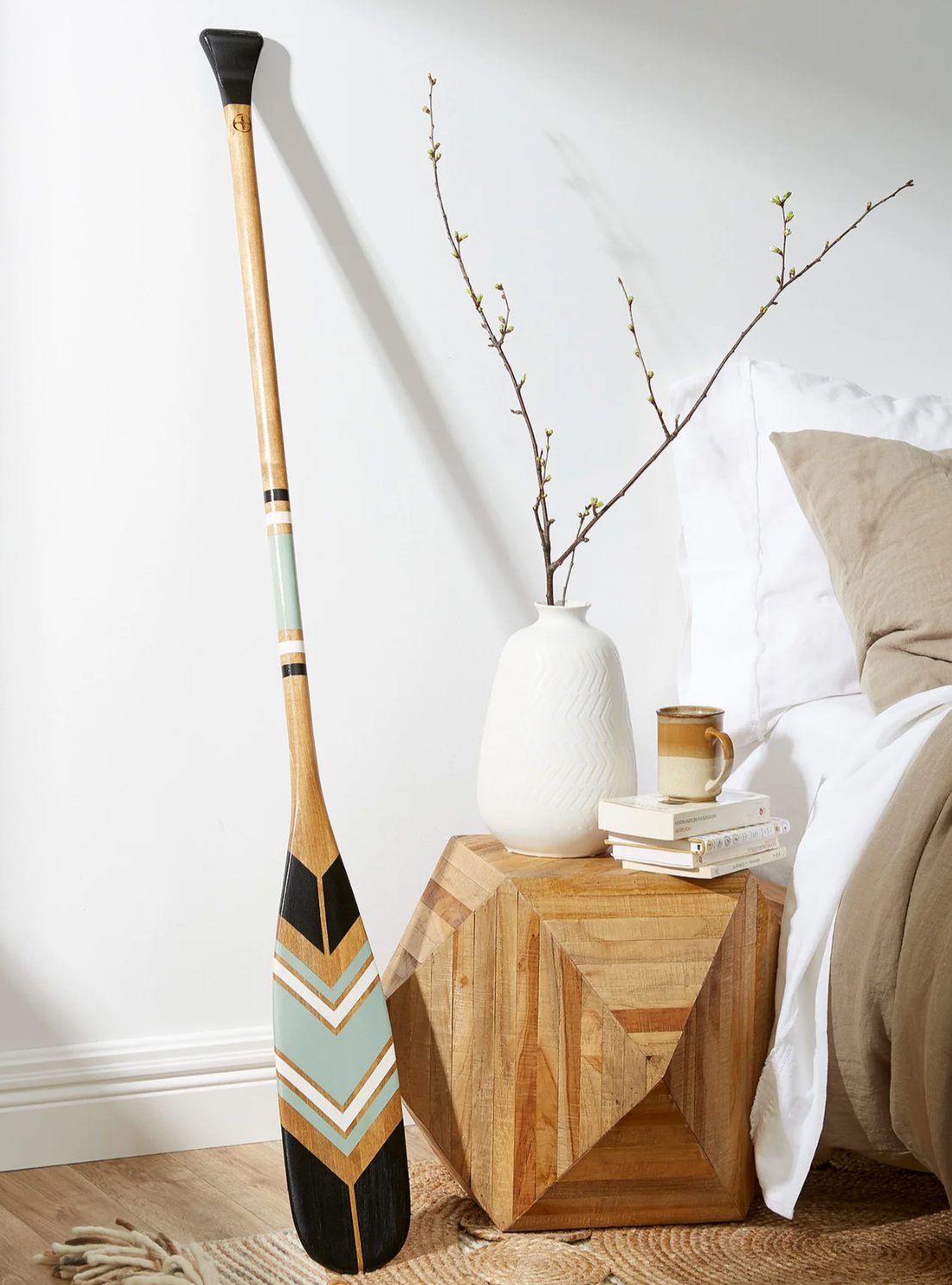 Hand Painted Artisan Paddle - 56" The Polar