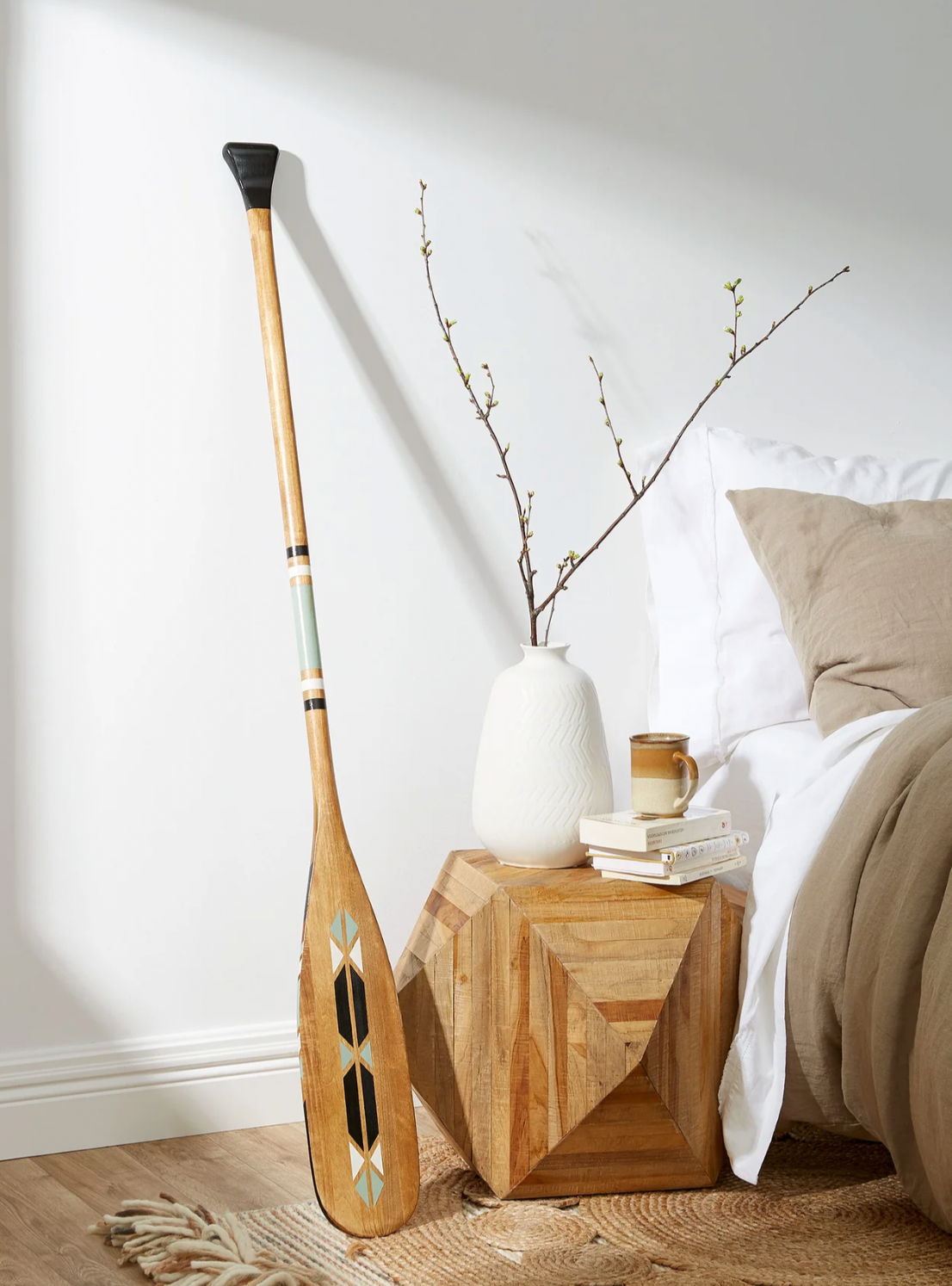 Hand Painted Artisan Paddle - 56" The Polar