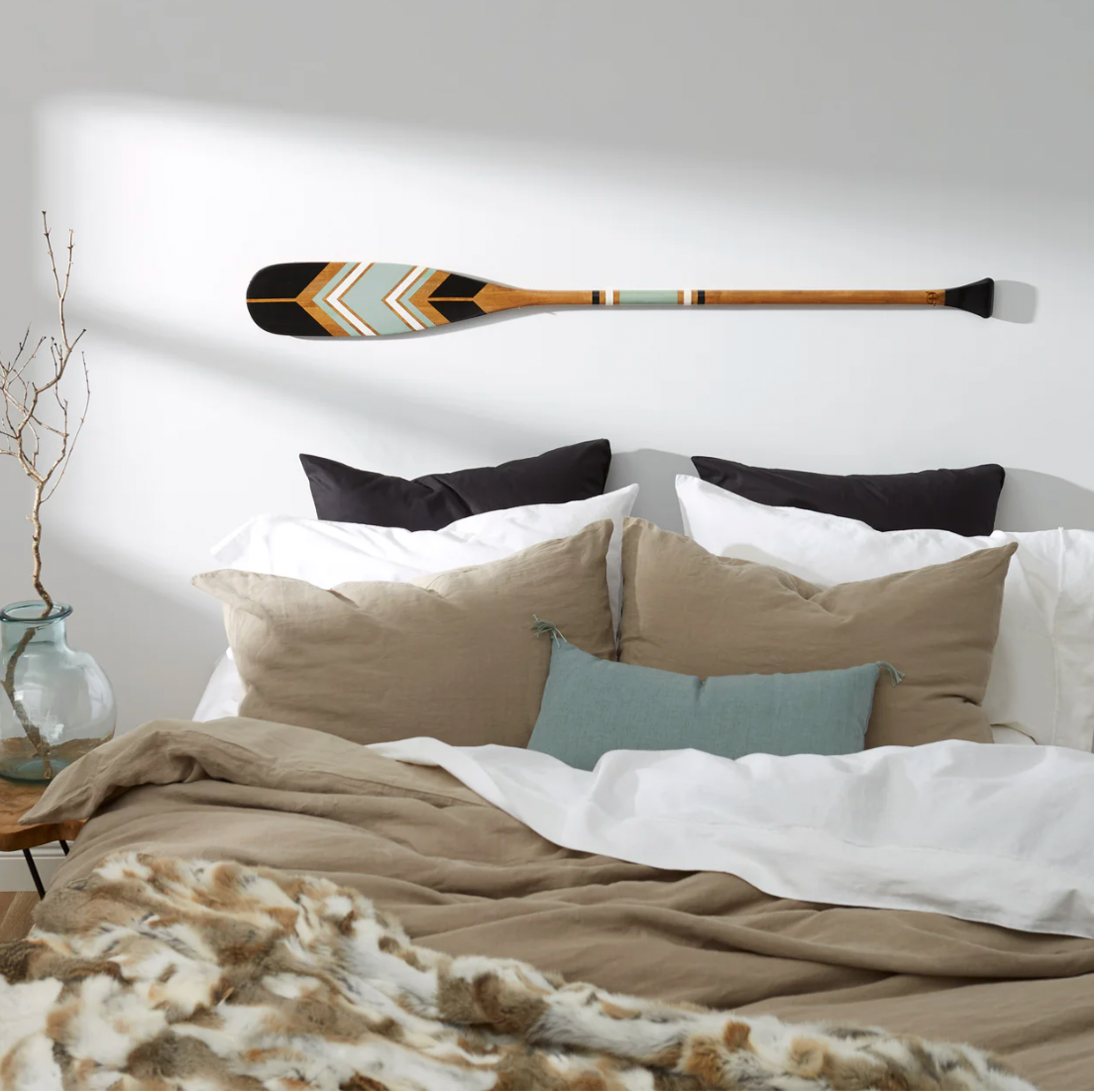 Hand Painted Artisan Paddle - 56" The Polar