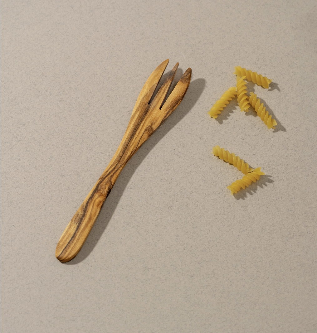 Natural Olive Wood Tapas Fork | 5"